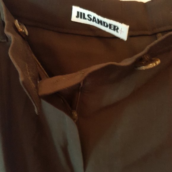Jil Sander Raf Simons Brown Wool Dress Pants Trousers Italy 44 37.5 in. US M 8 - Picture 7 of 8